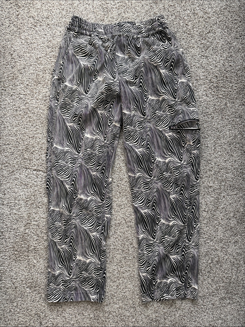 Welcome Equine Black & White Elastic Waist Pants